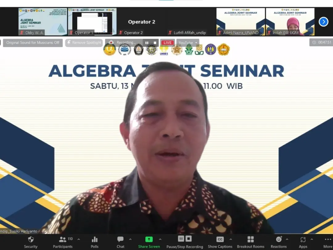 Sambutan Ketua Departemen Matematika - Dr. Susilo Hariyanto, S.Si., M.Si.