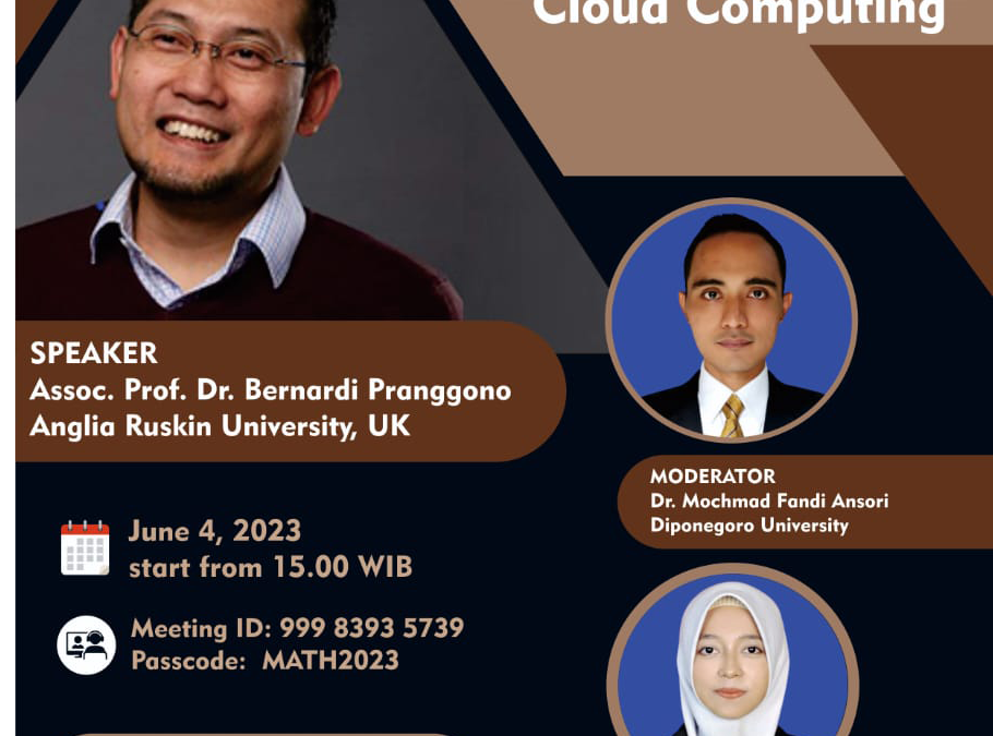 VISITING LECTURE “Cloud Computing” by Assoc. Prof. Dr. Bernardi Pranggono