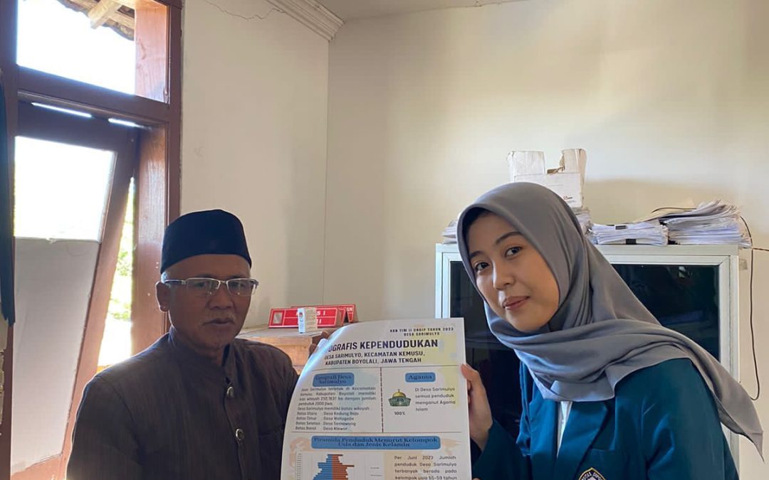 KKN Mahasiswa Series #1: MAHASISWA DEPARTEMEN MATEMATIKA MEMVISUALISASIKAN DATA KEPENDUDUKAN DESA SARIMULYO DENGAN INFOGRAFIS MENARIK