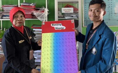 KKN Student Series #2: STUDENTS FROM THE DEPARTMENT OF MATHEMATICS CONDUCT KKN BY INTRODUCING THE ‘BATANG NAPIER’ TEACHING TOOL, AN ENGAGING MULTIPLICATION LEARNING MEDIA FOR ELEMENTARY SCHOOL CHILDREN