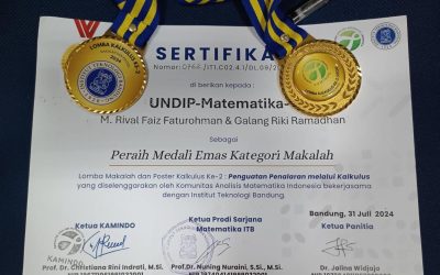 Mahasiswa Matematika UNDIP Raih Medali Emas dalam Lomba Makalah dan Poster Kalkulus Nasional