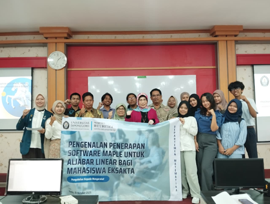 Pengabdian kepada Masyarakat: Pengenalan Penerapan Software Maple untuk Aljabar Linear Bagi Mahasiswa Eksakta